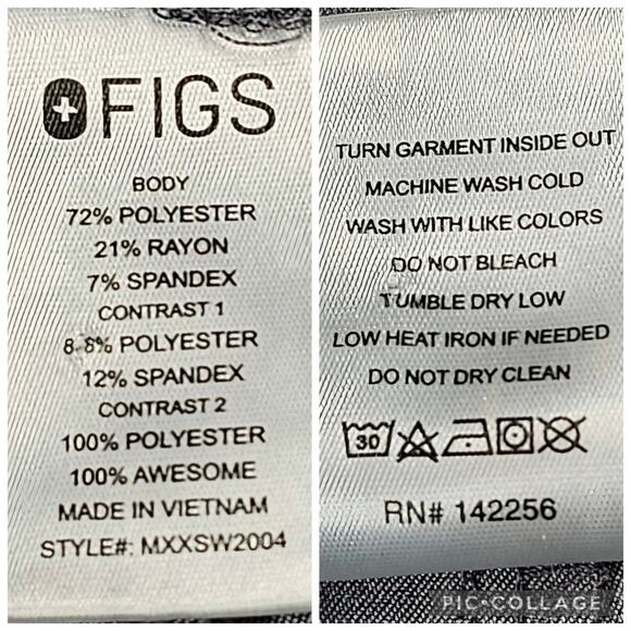 FIGS Tansen Jogger Scrub Pants MXXSW2004 Graphite Gray Green Ties Men's M - Picture 8 of 10